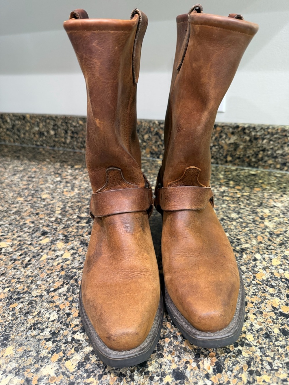 Ladies unbranded Brown Leather Harness Boots 7 - Picture 3 of 12